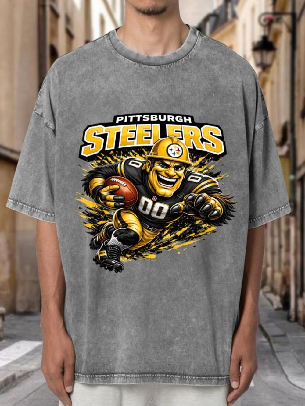 Pittsburgh Steelers Mascot Football Streetwear T-shirt PXTN9MQMFO02